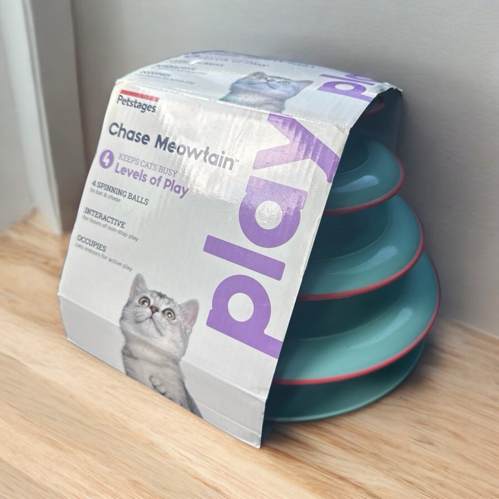 Petstages‎ CHASE MEOWTAIN Interactive Cat Toy 4 Levels Of Play *needs Balls